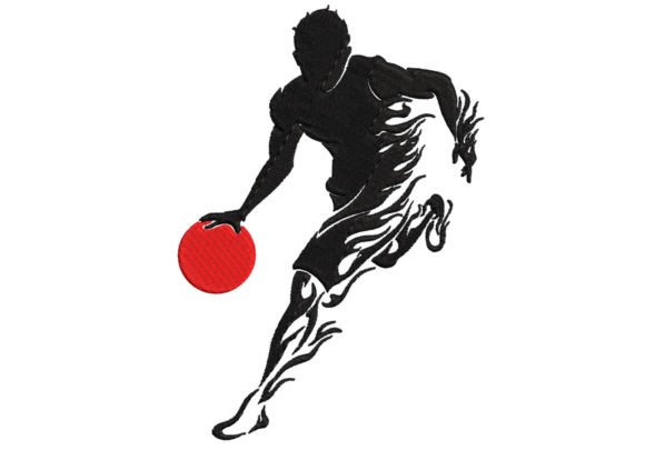 Basketball Airborne Digitizing Embroide