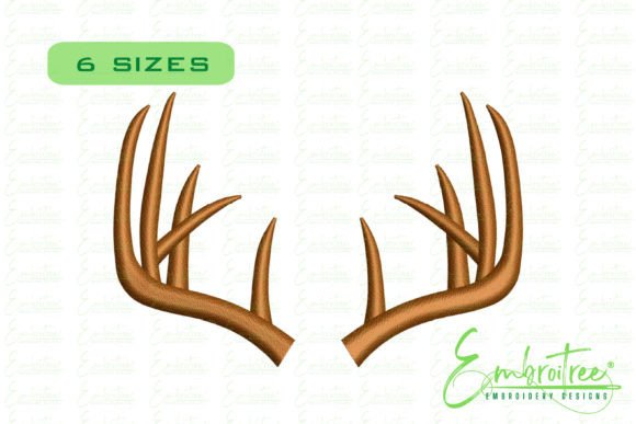 Deer Antlers Embroidery Design