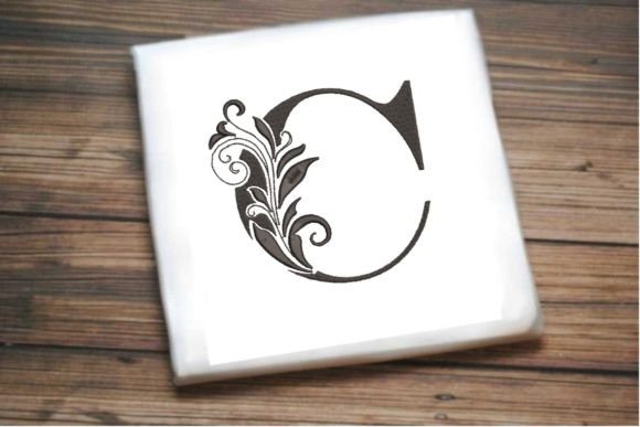 Elegant Floral Alphabet Letter C