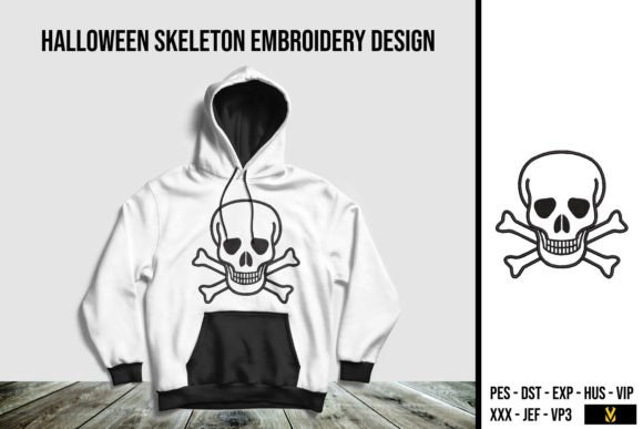 Halloween Skeleton Embroidery