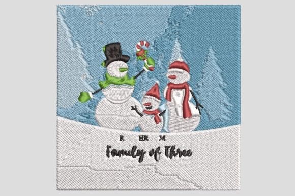 Happy Christmas with Snowman's Family