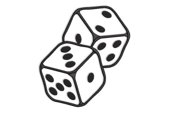 Lucky Dice Embroidery Design