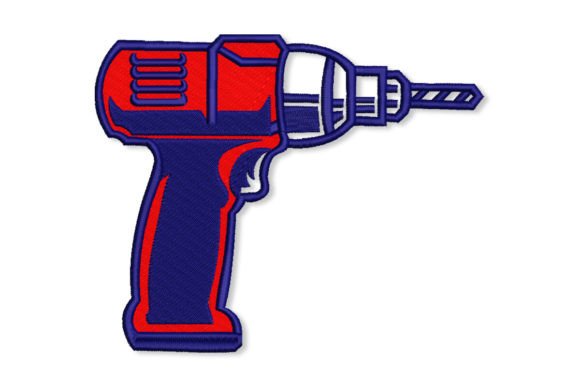 Power Drill Embroidery Design