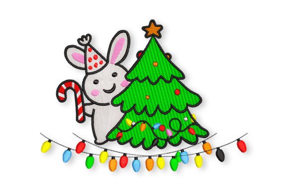 Rabbit with Christmas Tree