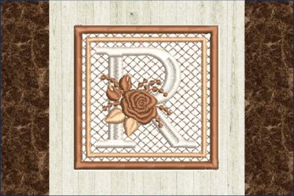 Rose Mini Quilt-R Embroidery Design
