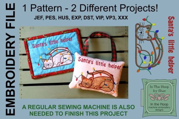 Santa's Little Helper Mug Rug