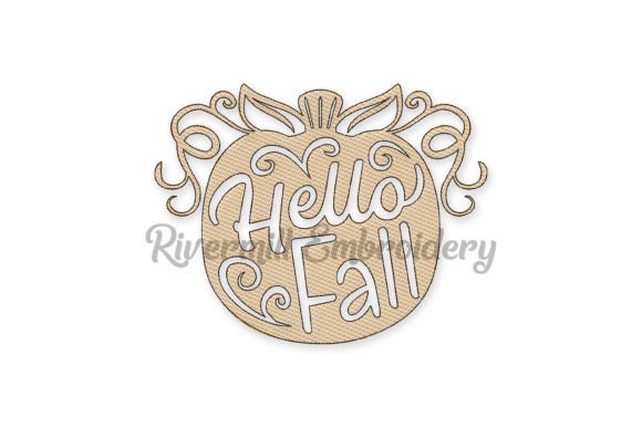 Sketch Style Hello Fall Pumpkin