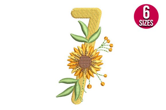 Sunflower Alphabet Number Seven